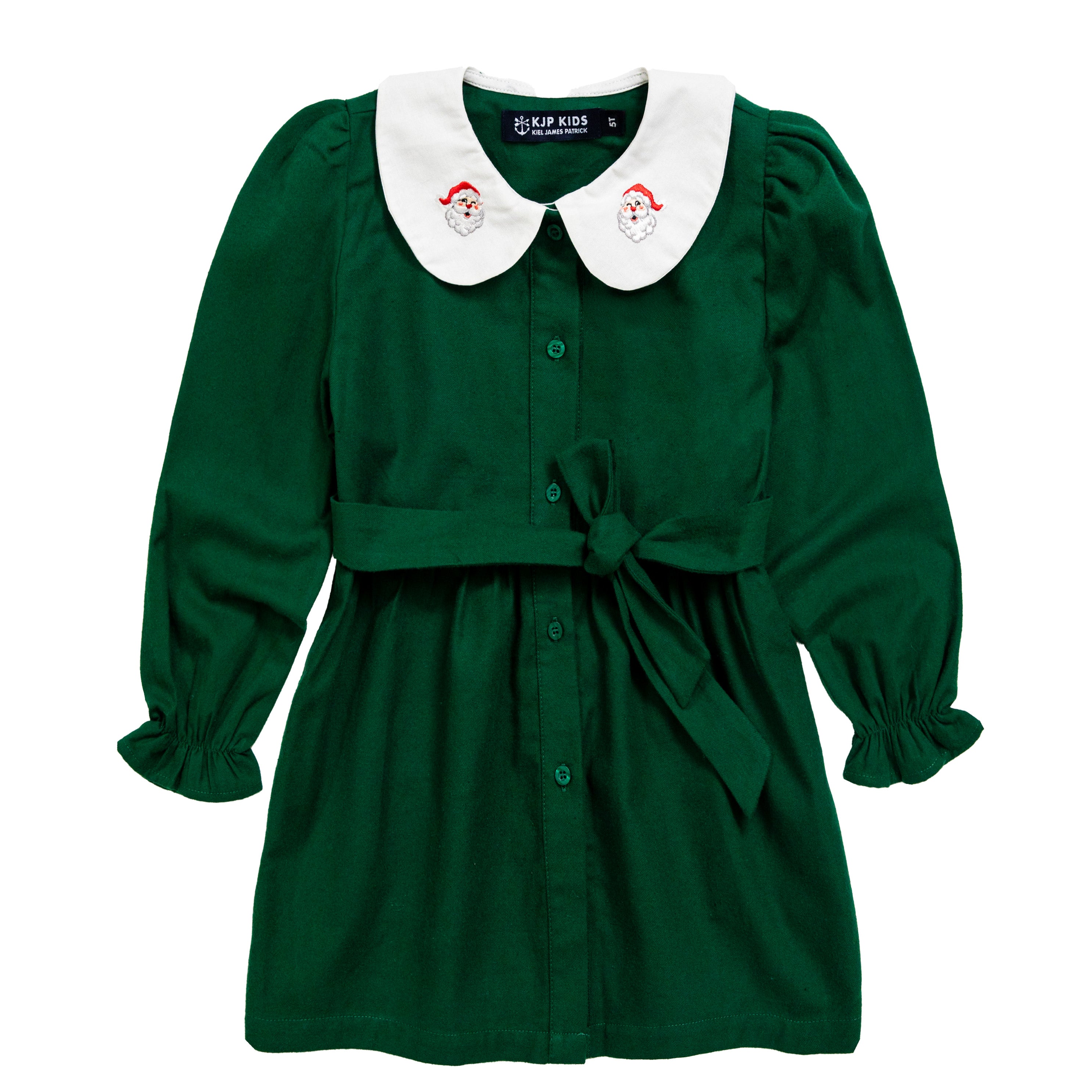 Santa Holiday Kids Flannel Dress