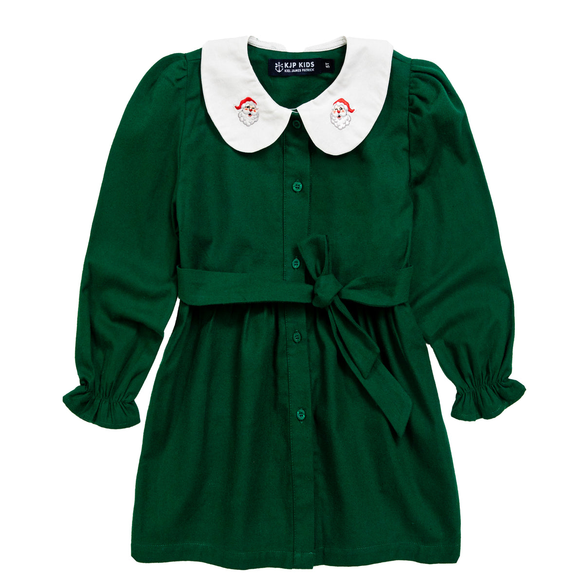 Santa Holiday Kids Flannel Dress