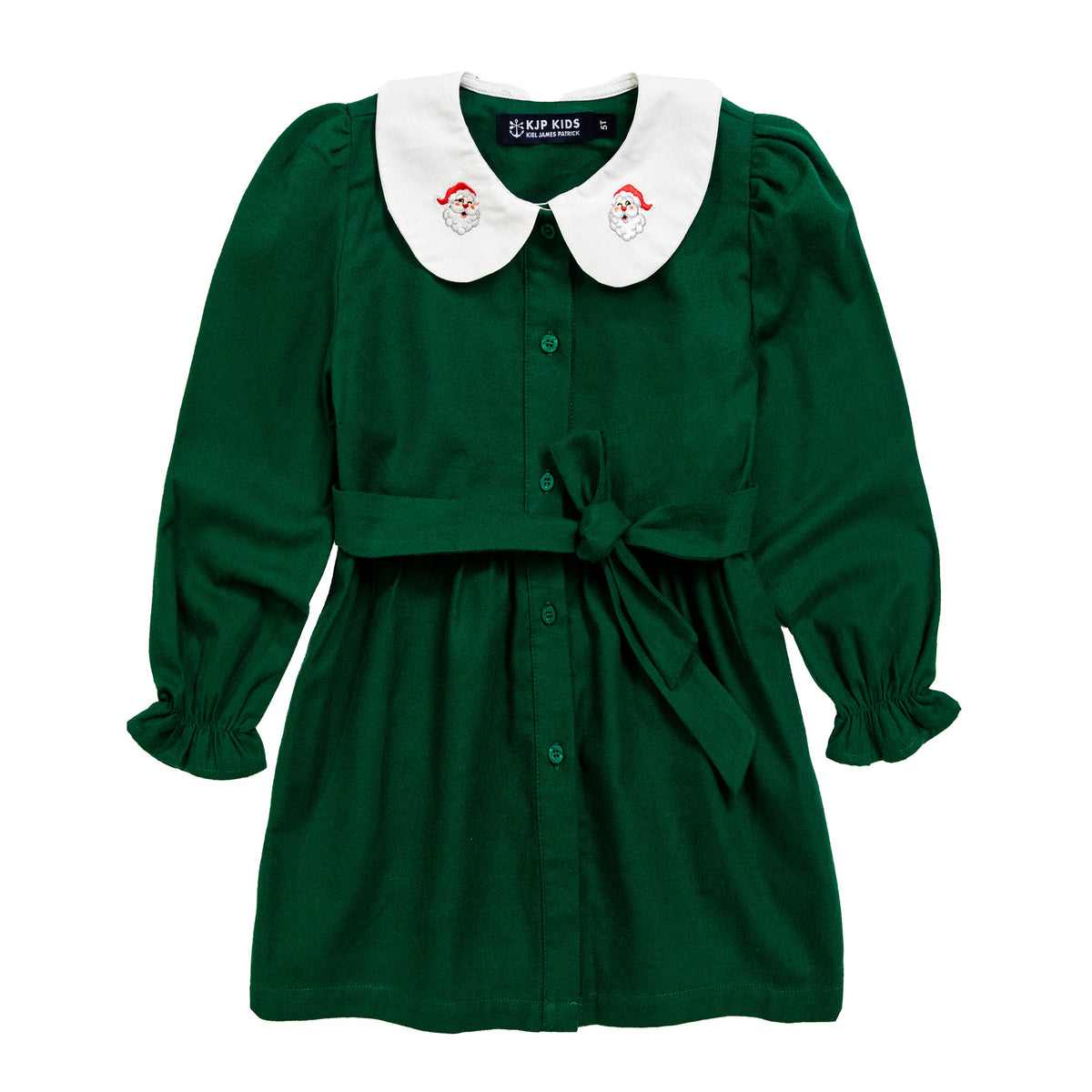 Santa Holiday Kids Flannel Dress