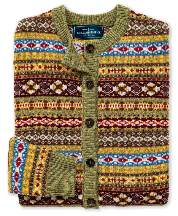Saranack Fern Fair Isle Cardigan