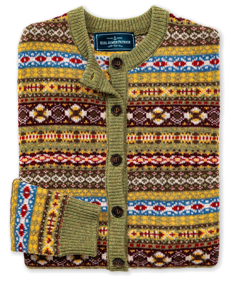 Saranack Fern Fair Isle Cardigan
