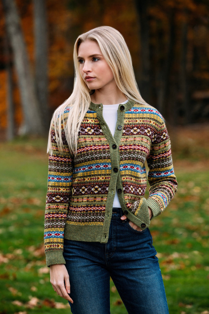 Saranack Fern Fair Isle Cardigan