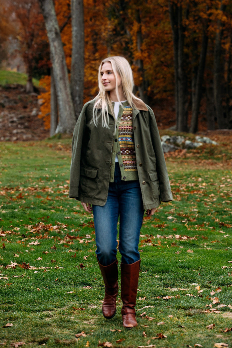 Saranack Fern Fair Isle Cardigan