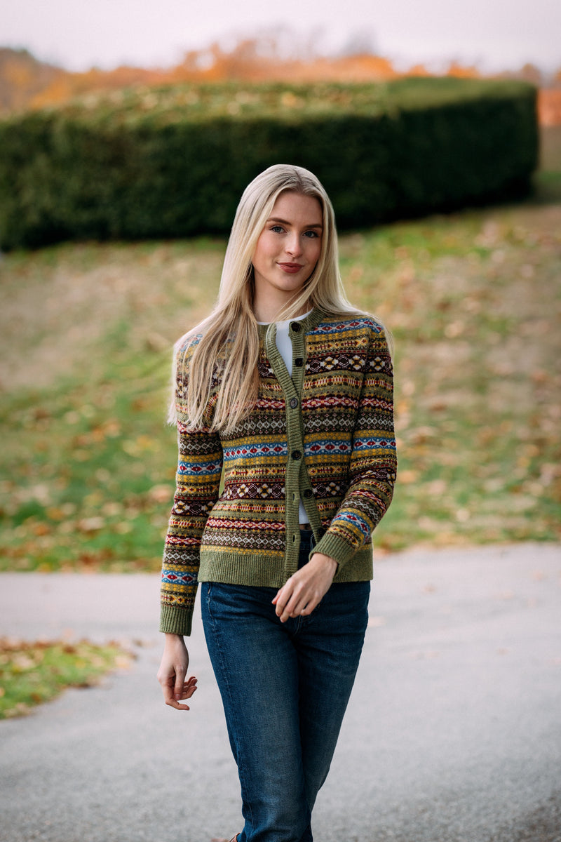Saranack Fern Fair Isle Cardigan