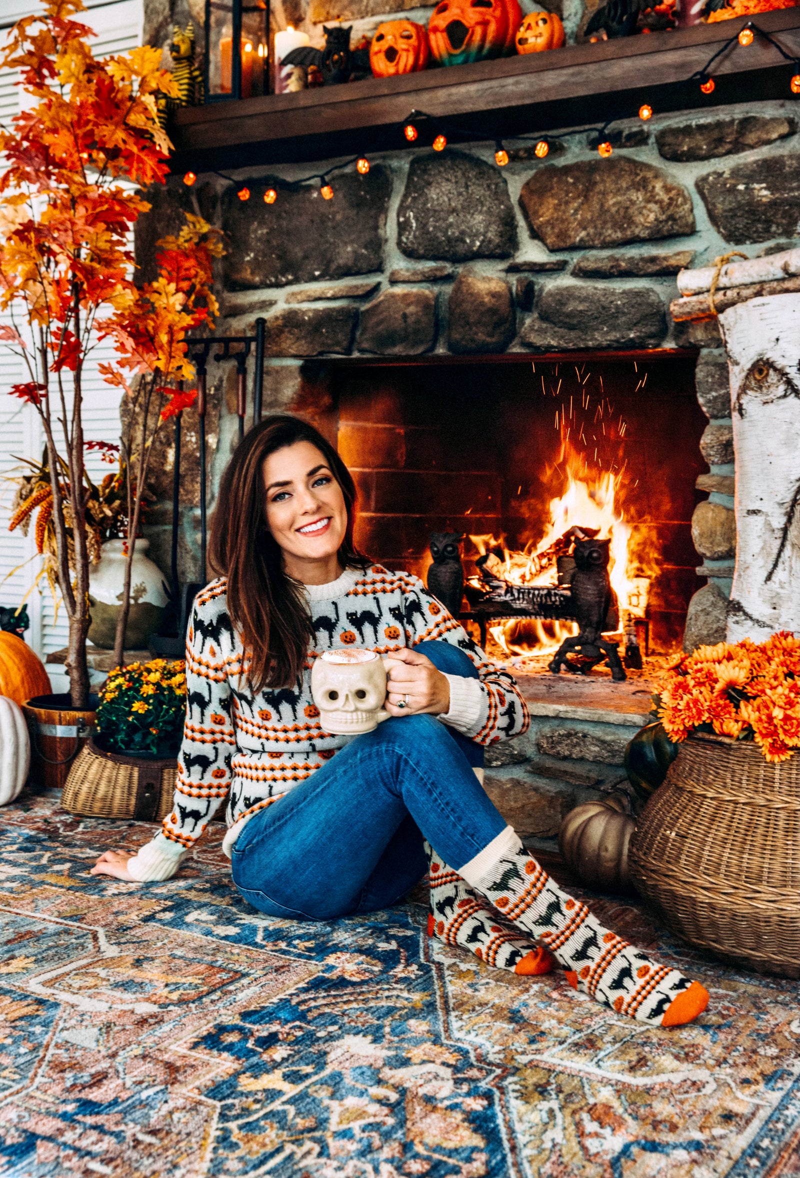 KJP Scaredy Cat Fair Isle Crewneck Halloween Sweater – Kiel James