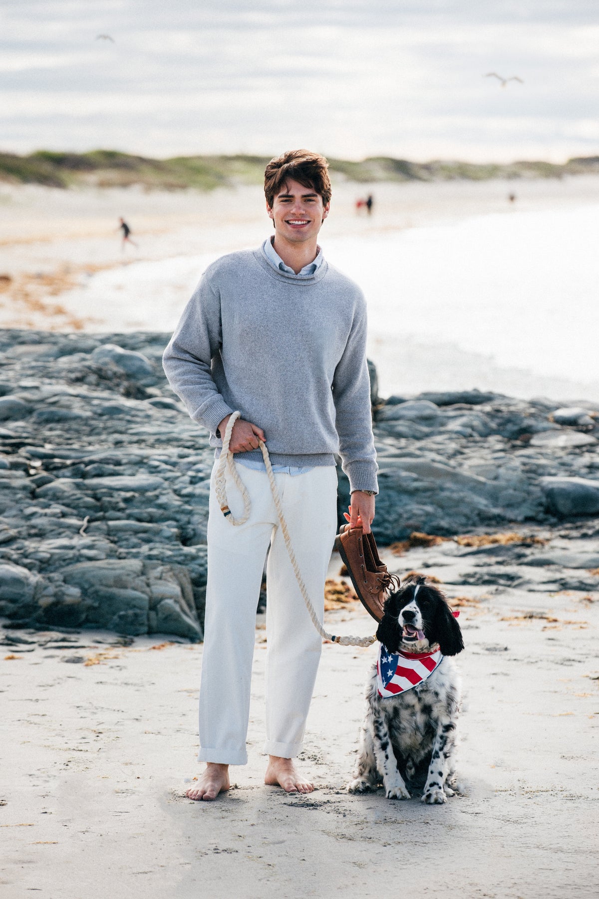 Sea Weather Rollneck Sweater in Fog - Men's