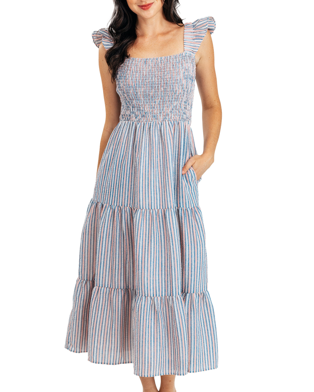 Seaside Americana Maxi Dress