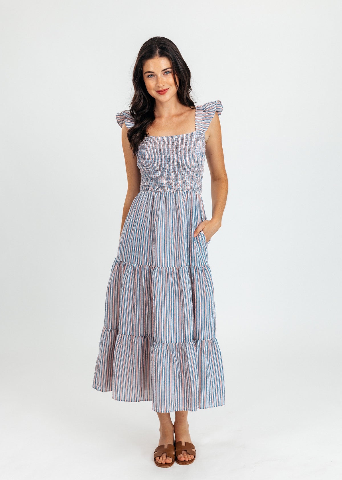Seaside Americana Maxi Dress