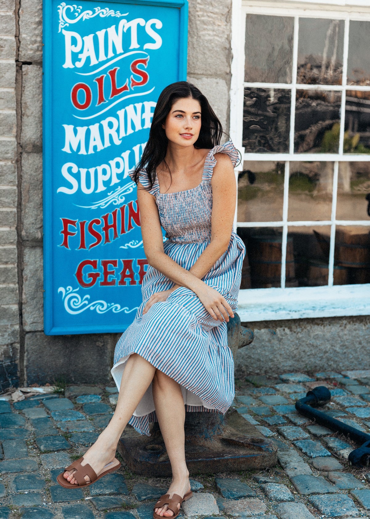 Seaside Americana Maxi Dress