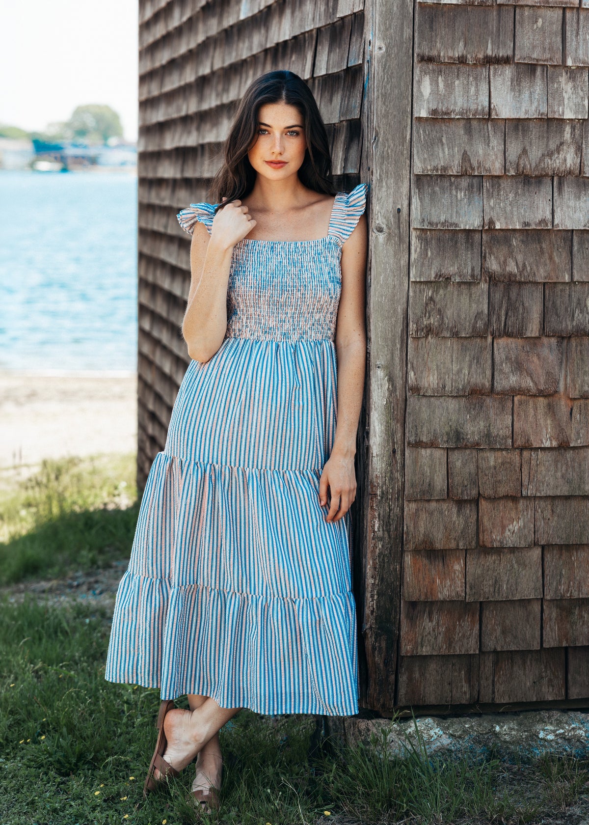 Seaside Americana Maxi Dress