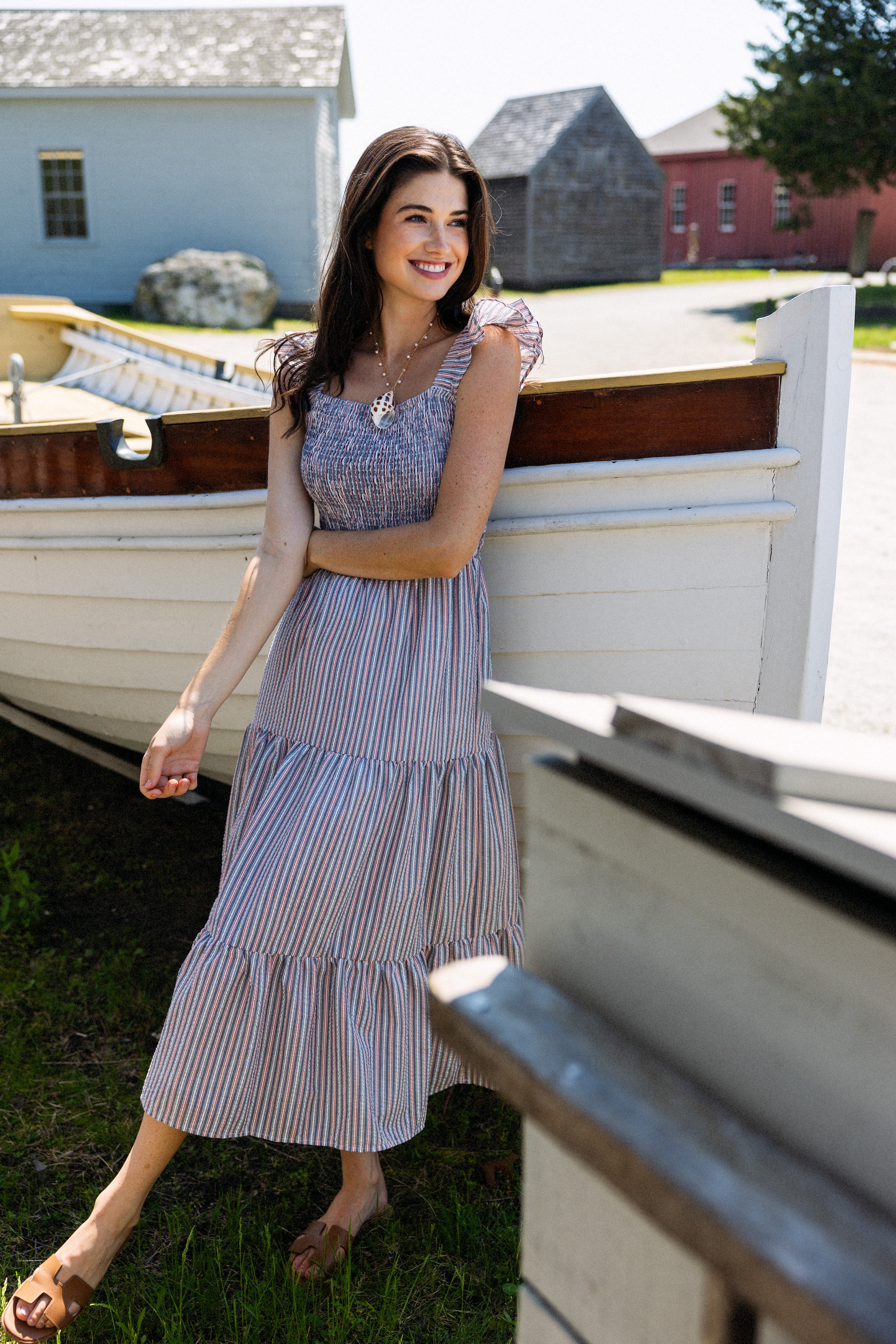 Seaside Americana Maxi Dress