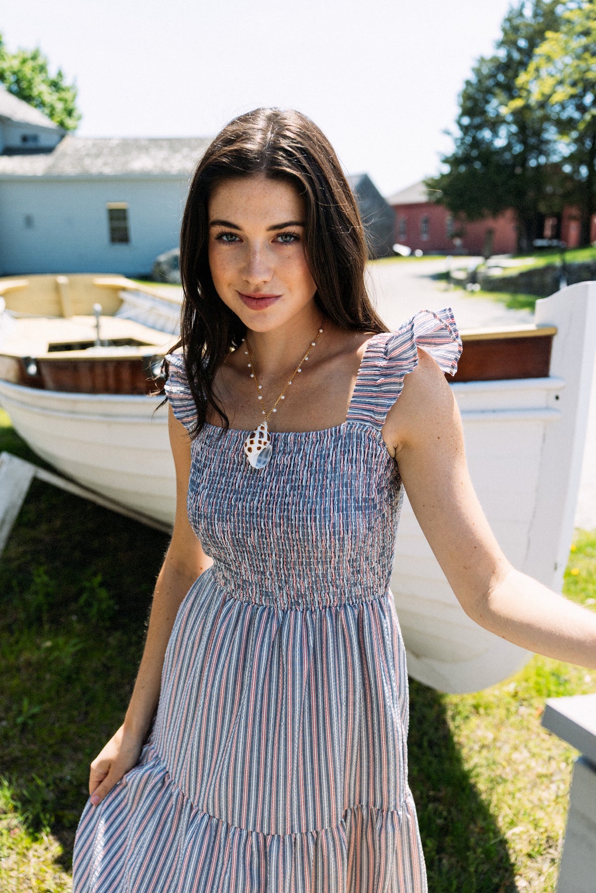Seaside Americana Maxi Dress