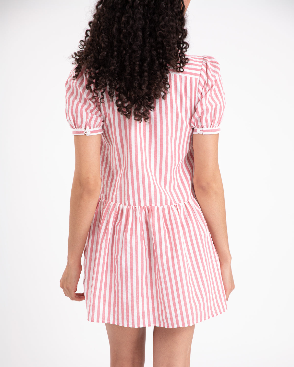 The Seaside Stripe Dress In Red