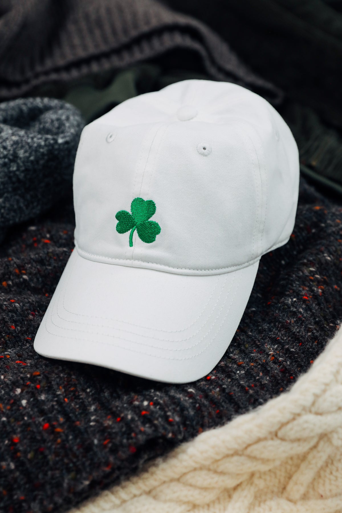 Shamrock Hat in White