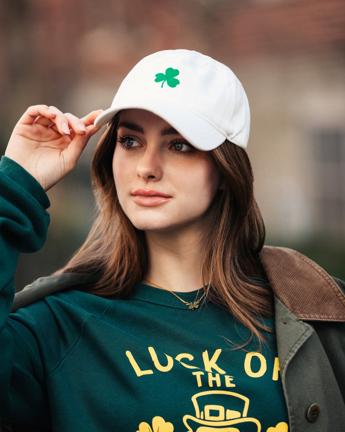 Shamrock Hat in White