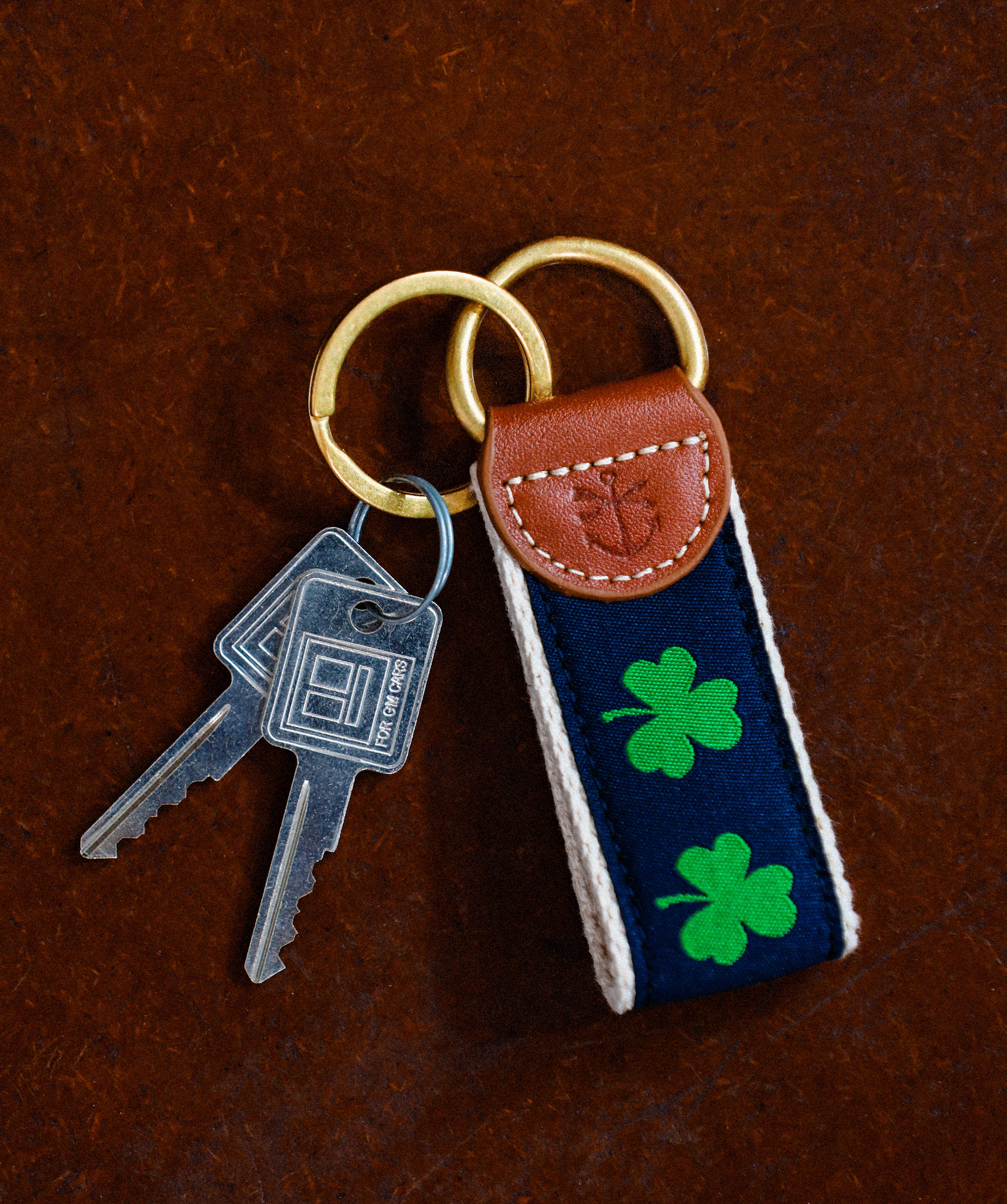 Shamrock Ribbon Key Fob