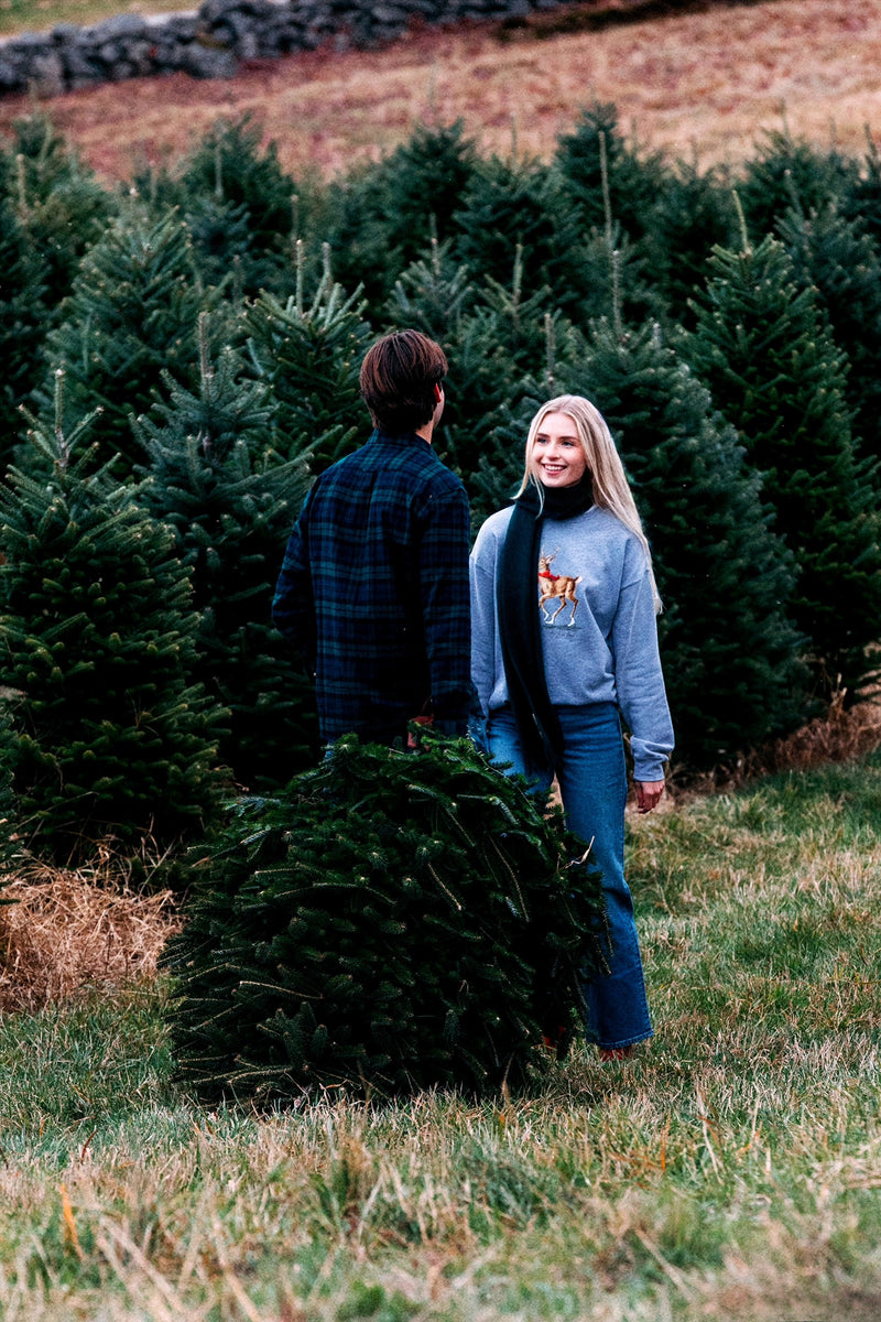Skating Deer Crewneck Sweatshirt