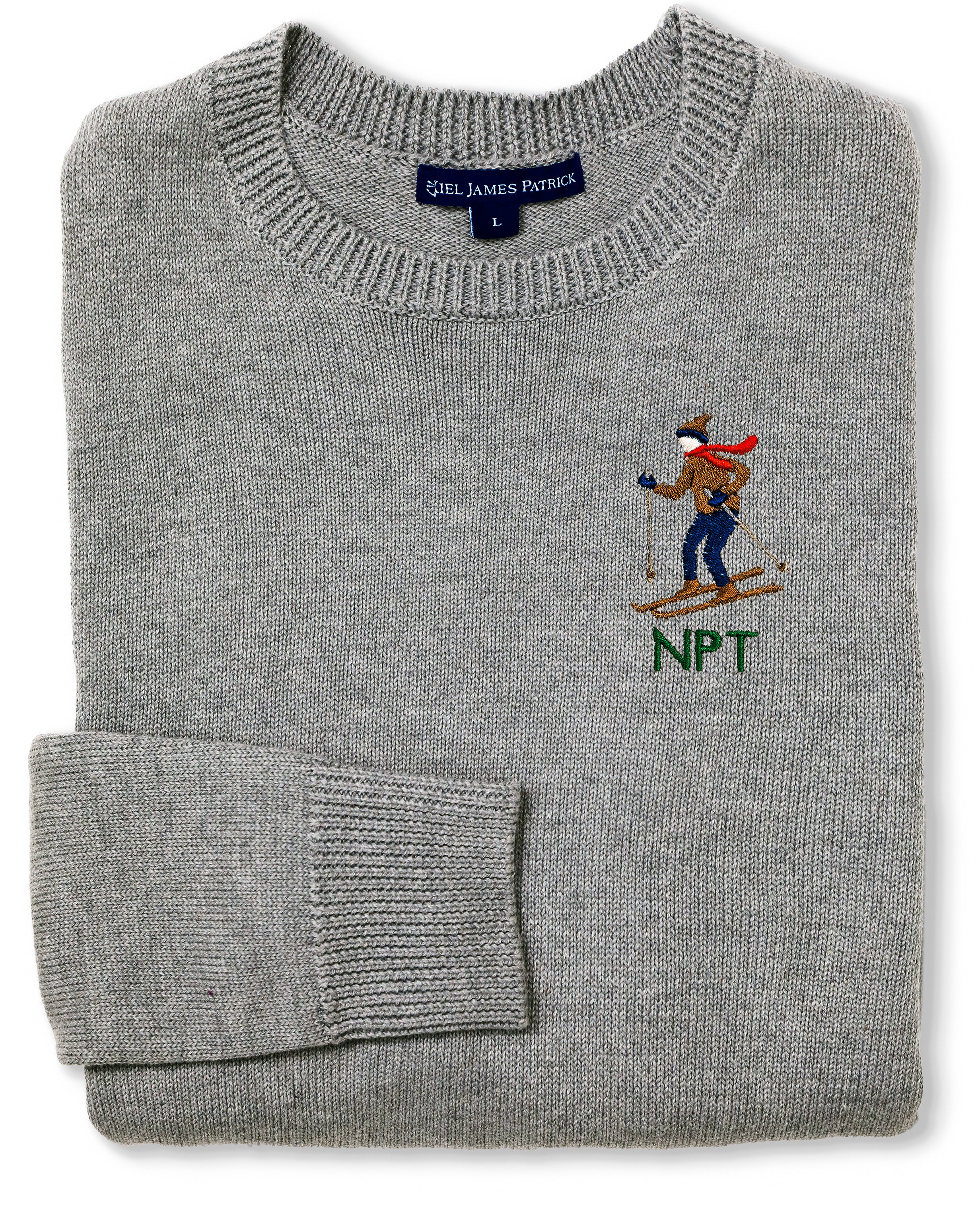 Ski Season Embroidered Monogram Sweater - Women's