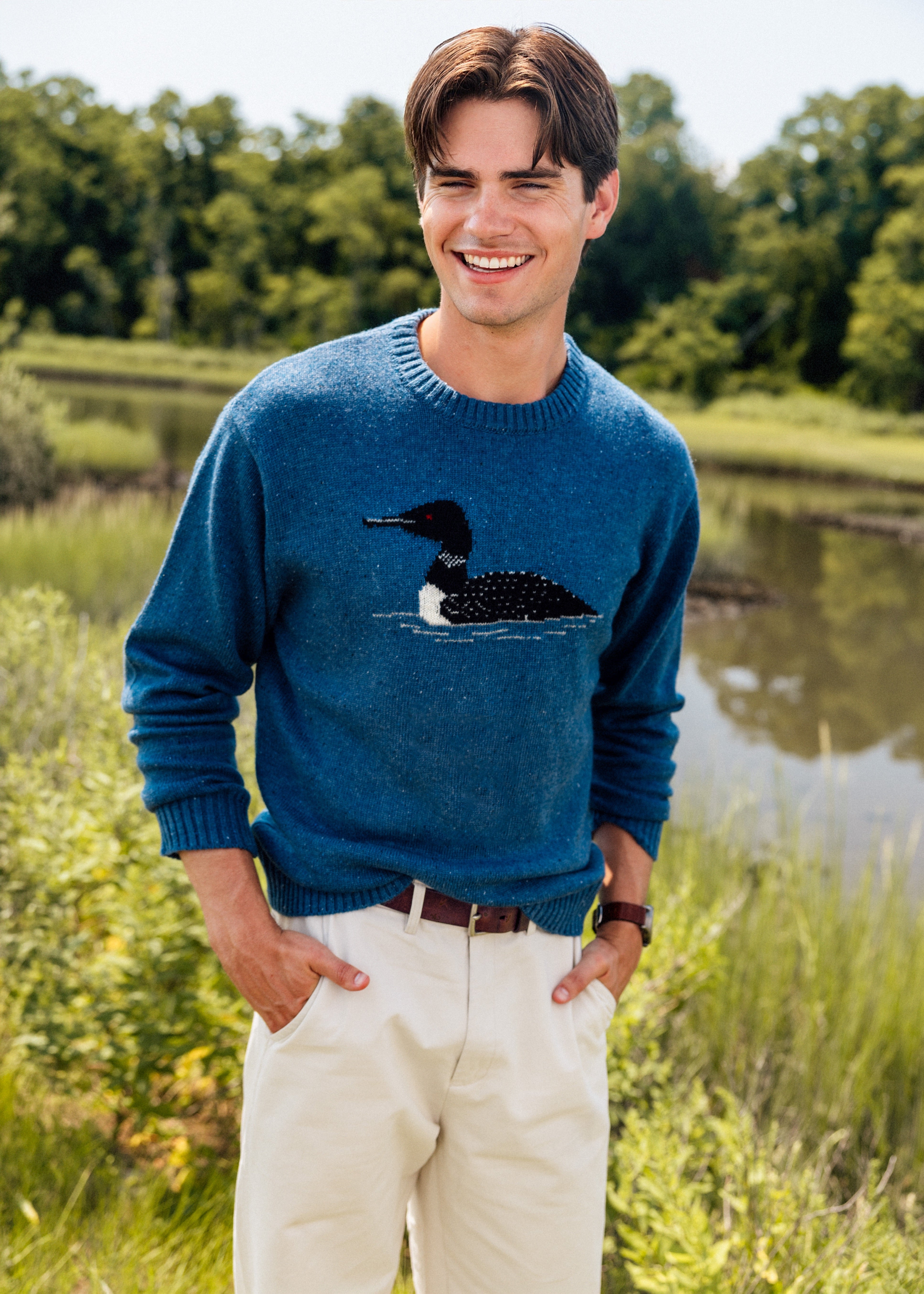 Squam Lake Loon Donegal Sweater