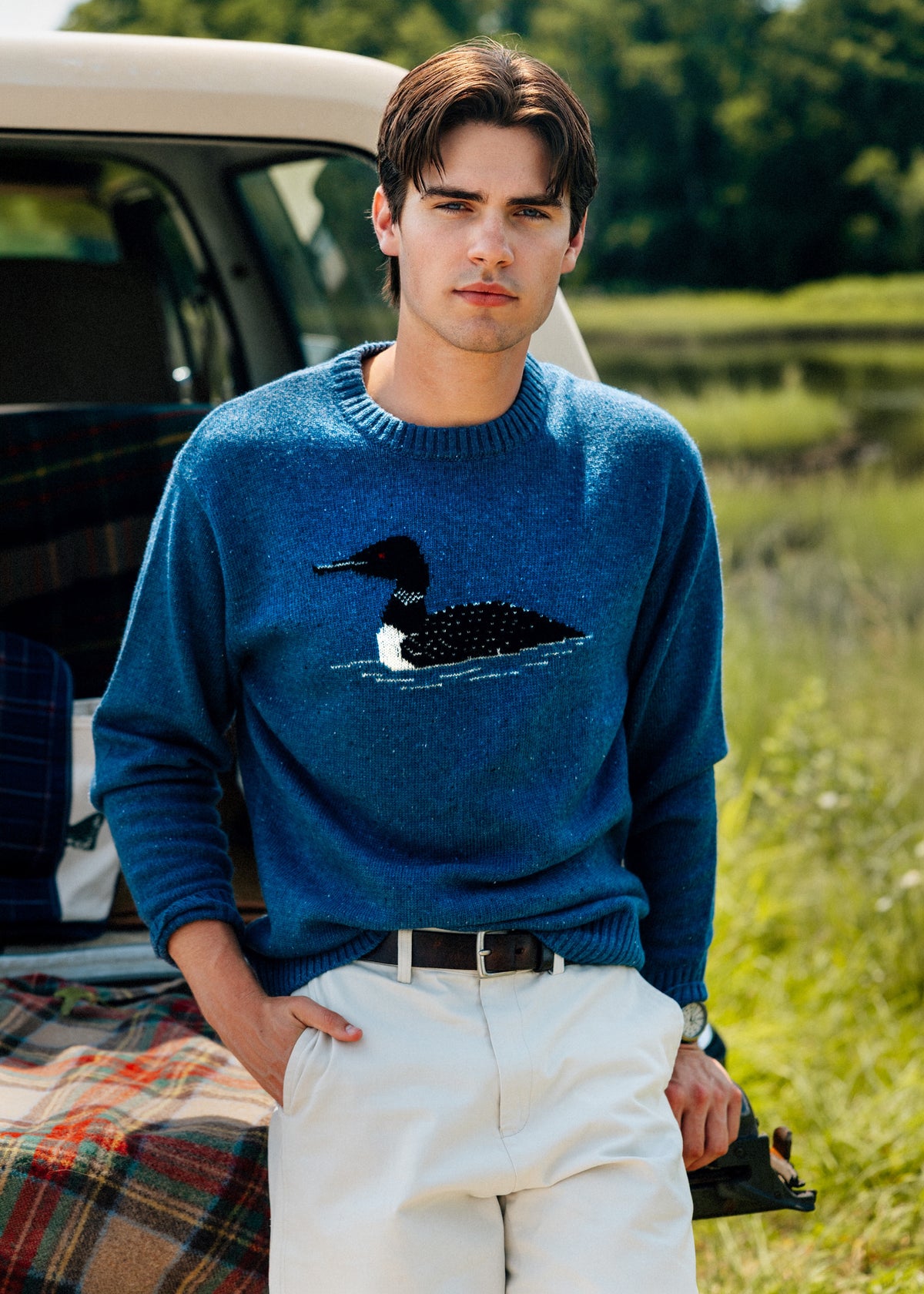 Squam Lake Loon Donegal Sweater