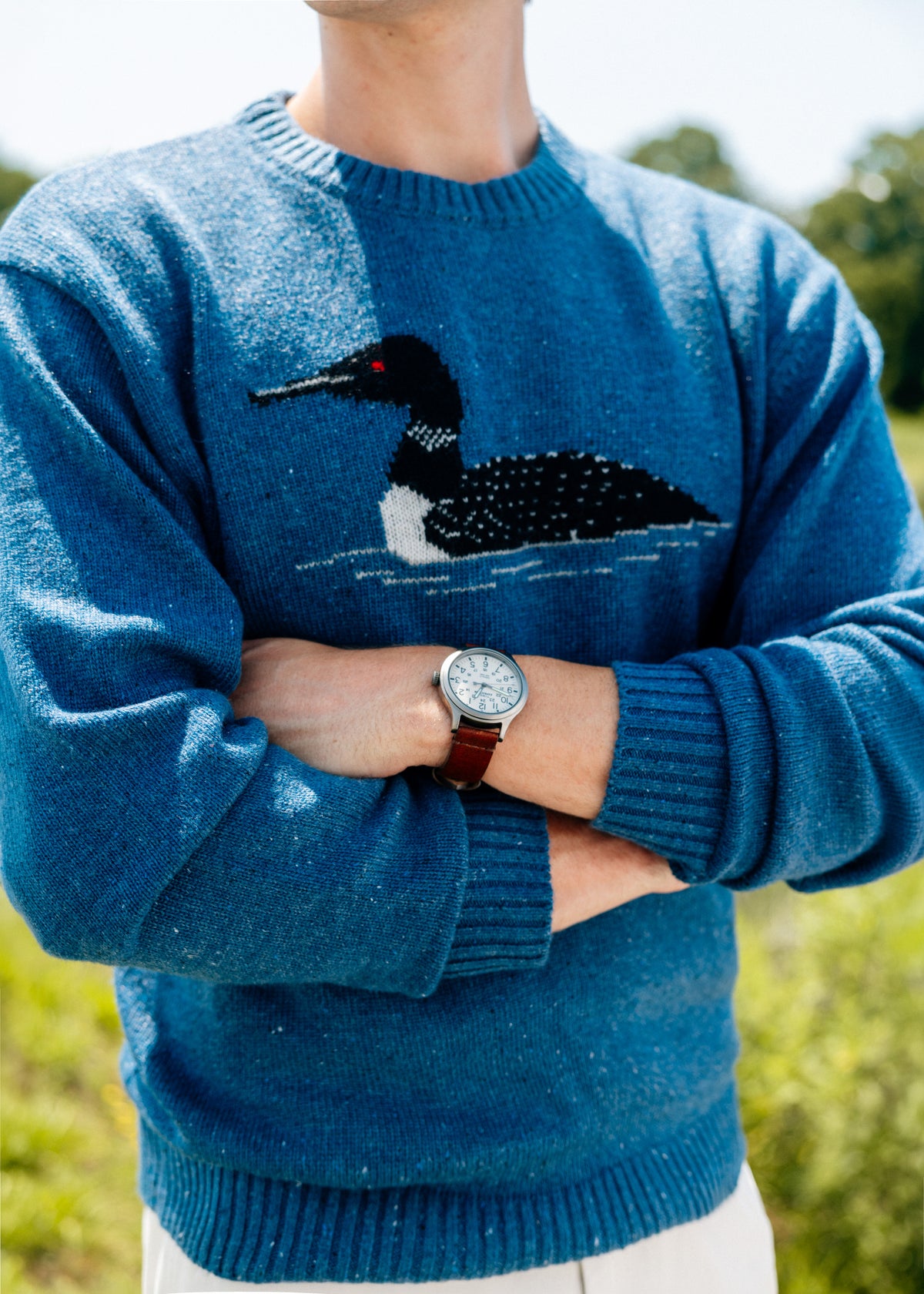 Squam Lake Loon Donegal Sweater