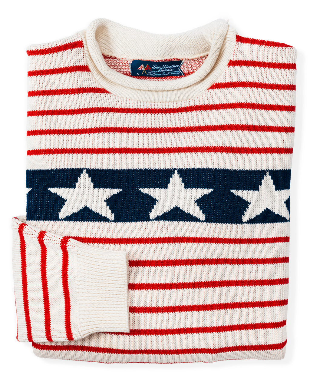 KJP Women's Stars & Stripes American Flag Rollneck Sweater – Kiel