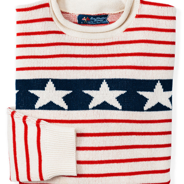 KJP Women's Stars & Stripes American Flag Rollneck Sweater – Kiel