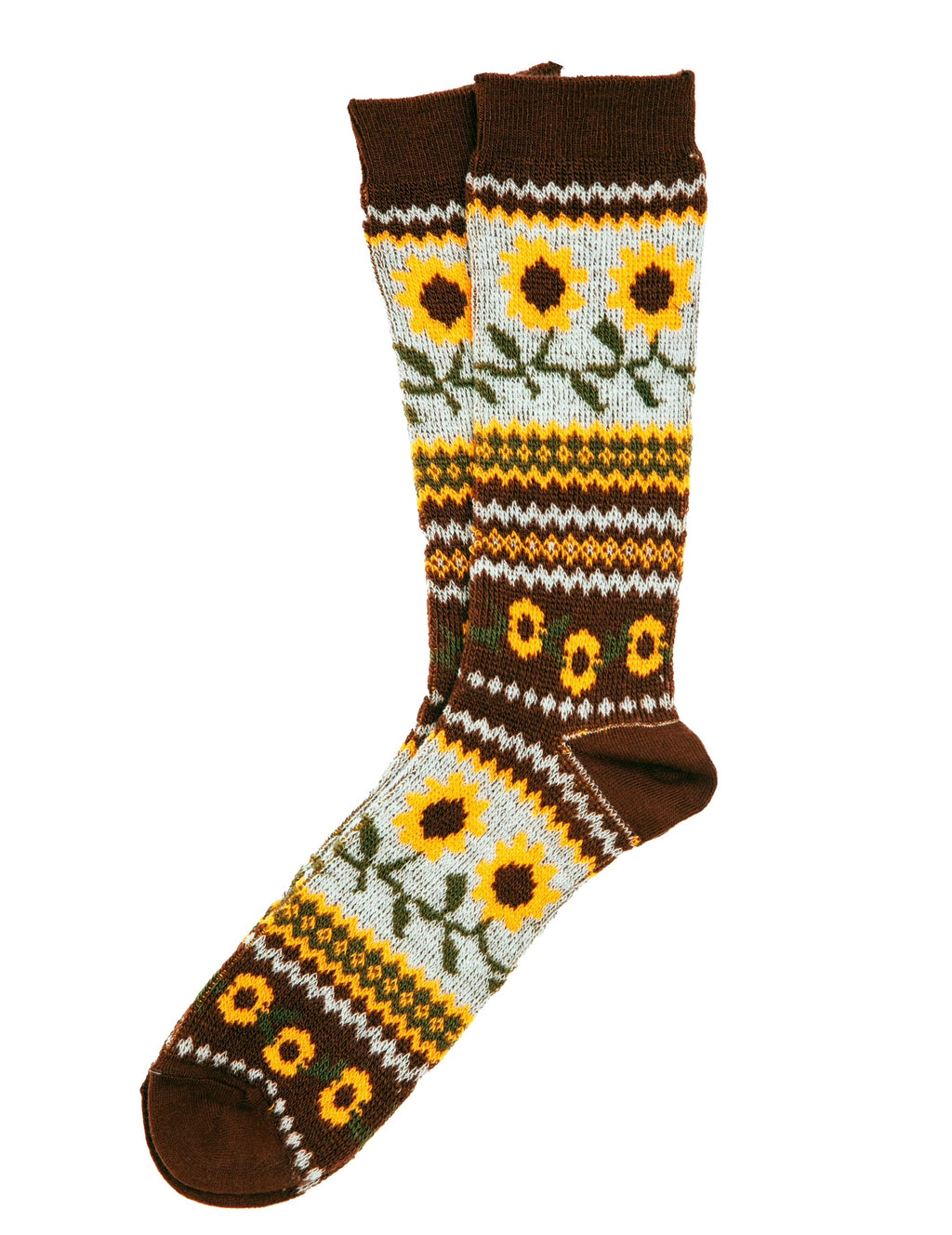 セアル　コラボ　ドッキングニット　オゾック Sunflower Fair Isle Socks – Kiel James Patrick