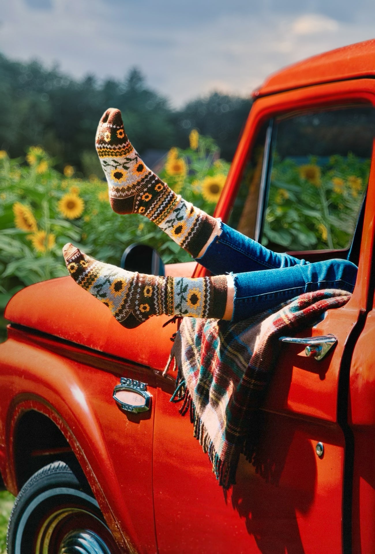 Sunflower Fair Isle Socks