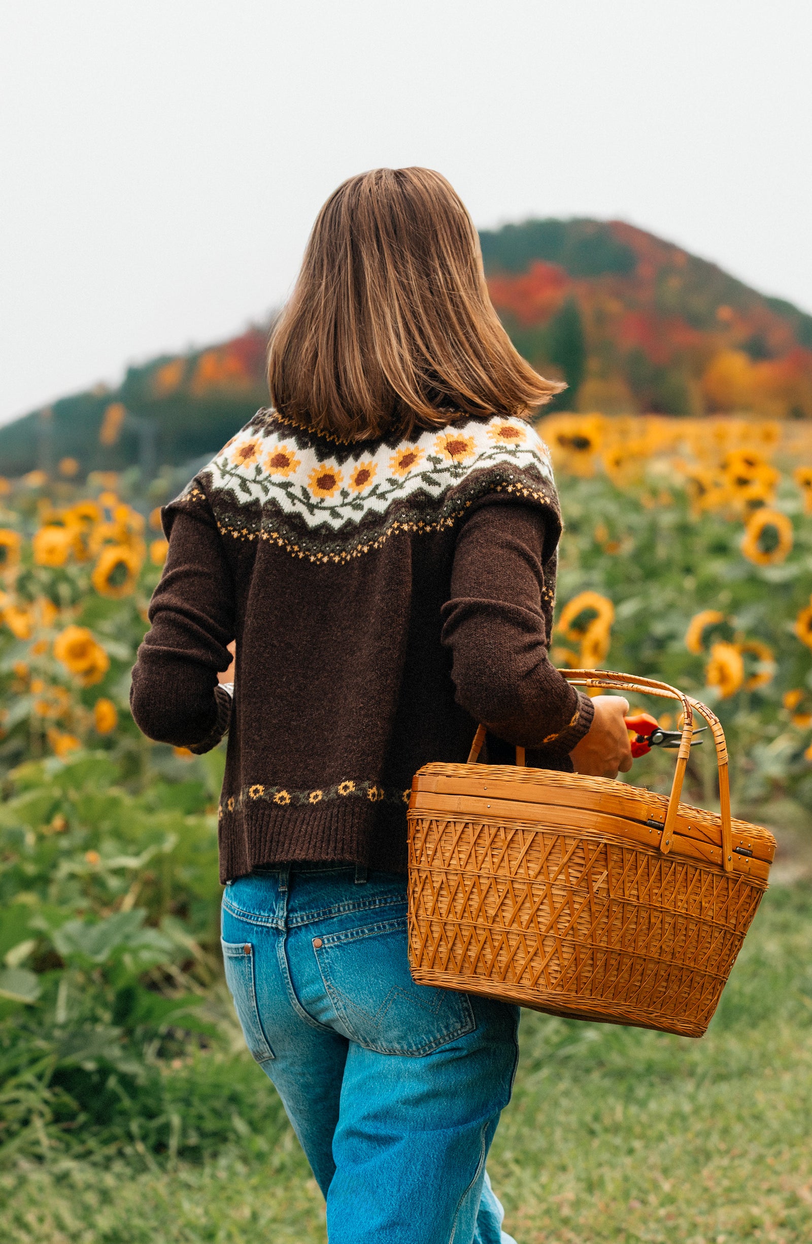 KJP Women's Sunflower Harvest Fair Isle Cardigan Sweater – Kiel