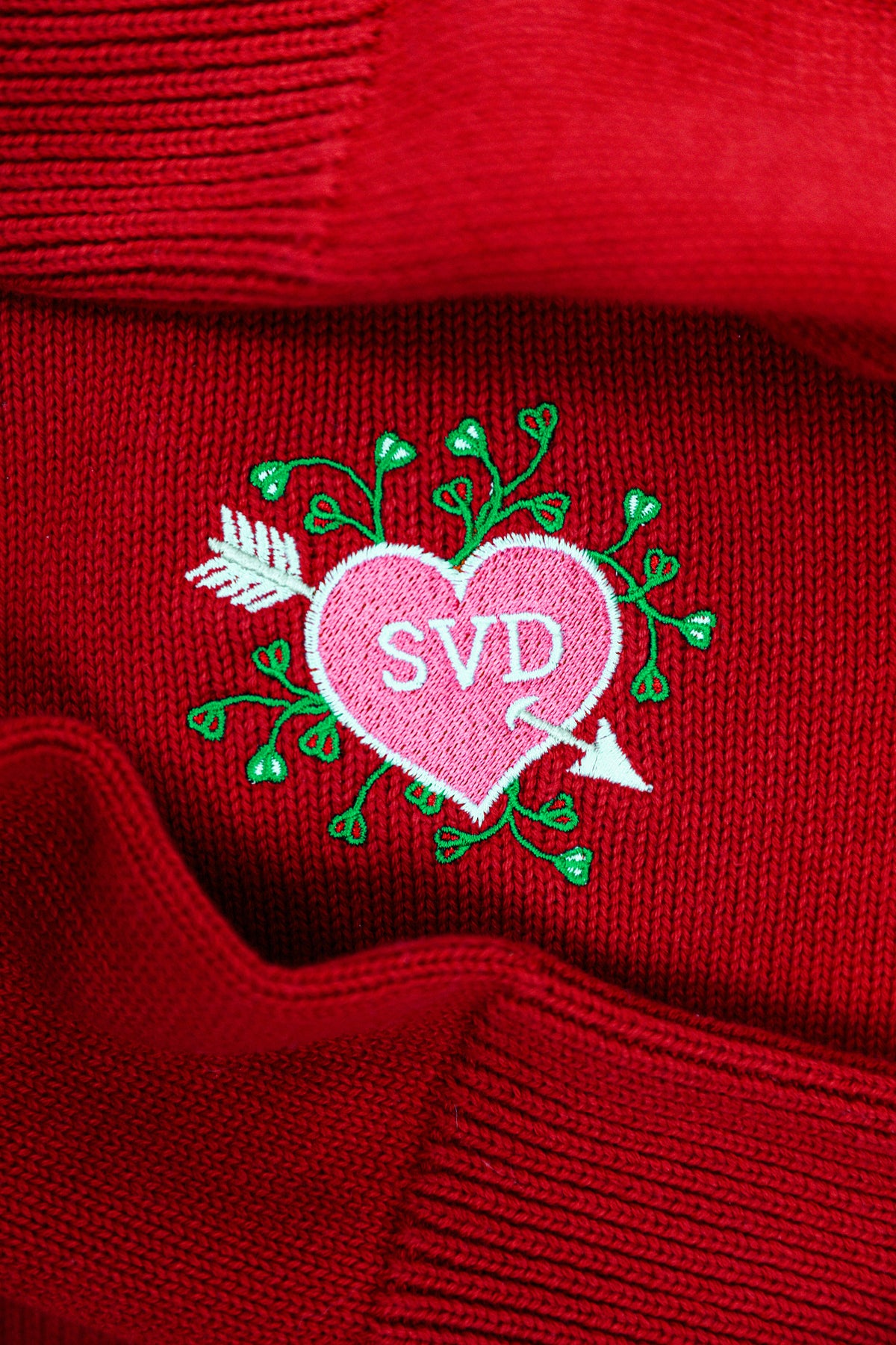 Sweetheart Embroidered Monogram Sweater - Women's