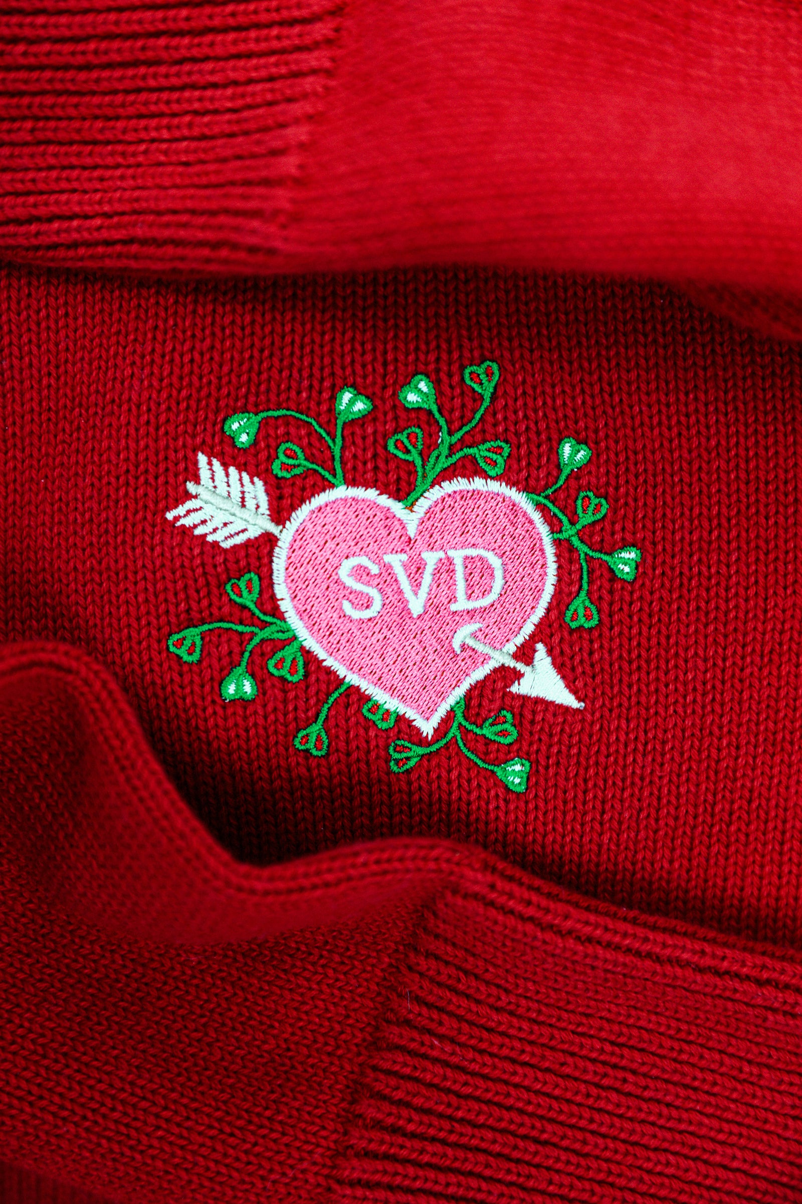 KJP Women's Sweetheart Custom Embroidered Monogram Sweater in Pink