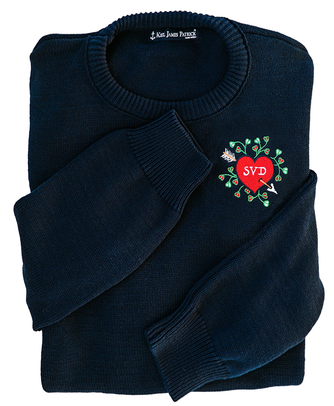 KJP Women's Sweetheart Custom Embroidered Monogram Sweater in Pink