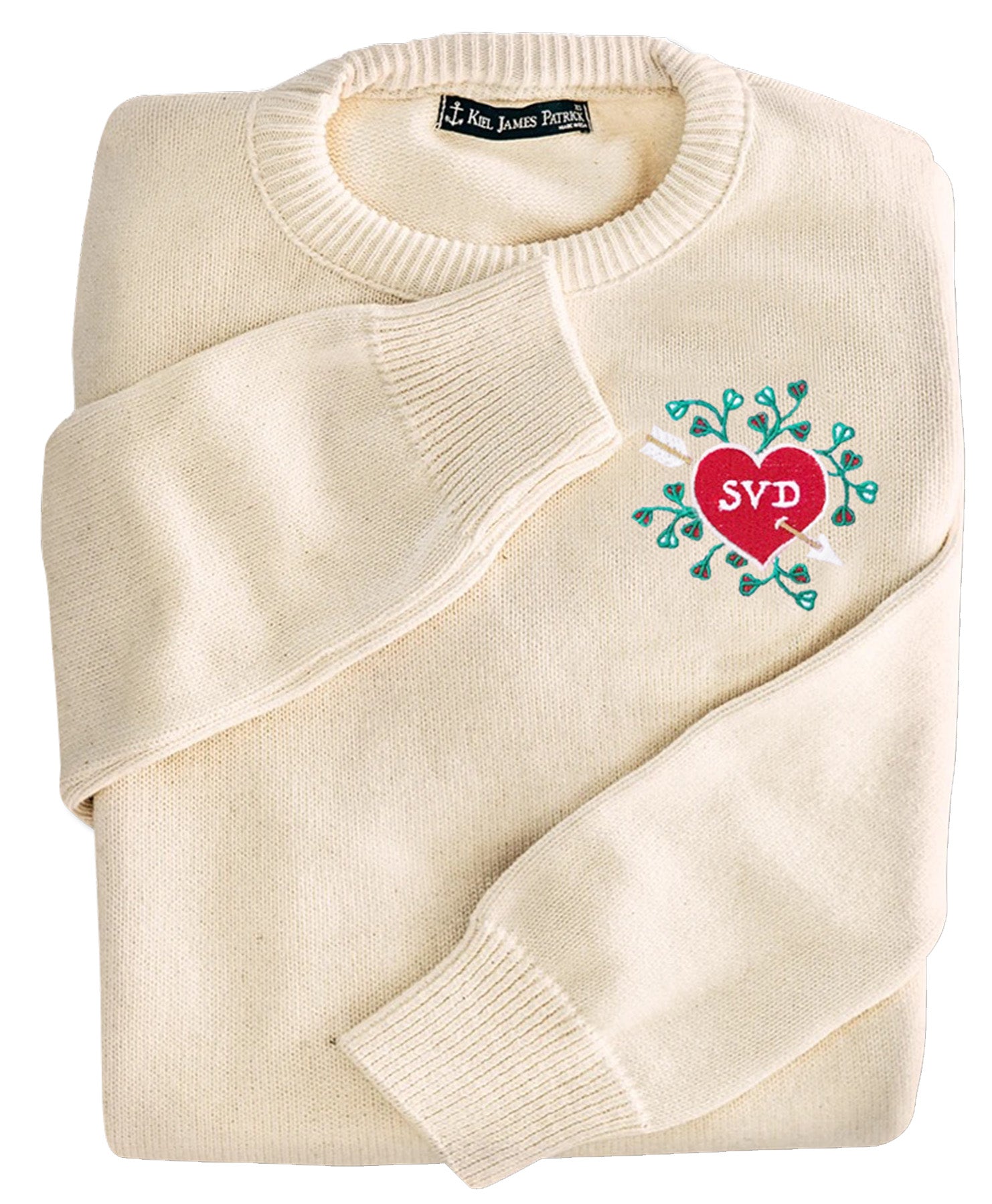 Sweetheart Sweater Embroidered Monogram Sweater - Women's