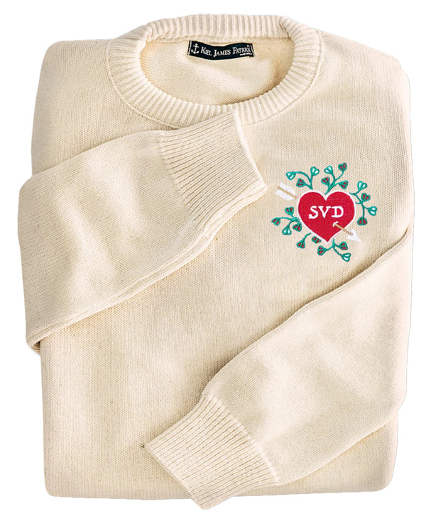 Sweetheart Sweater Embroidered Monogram Sweater - Women's