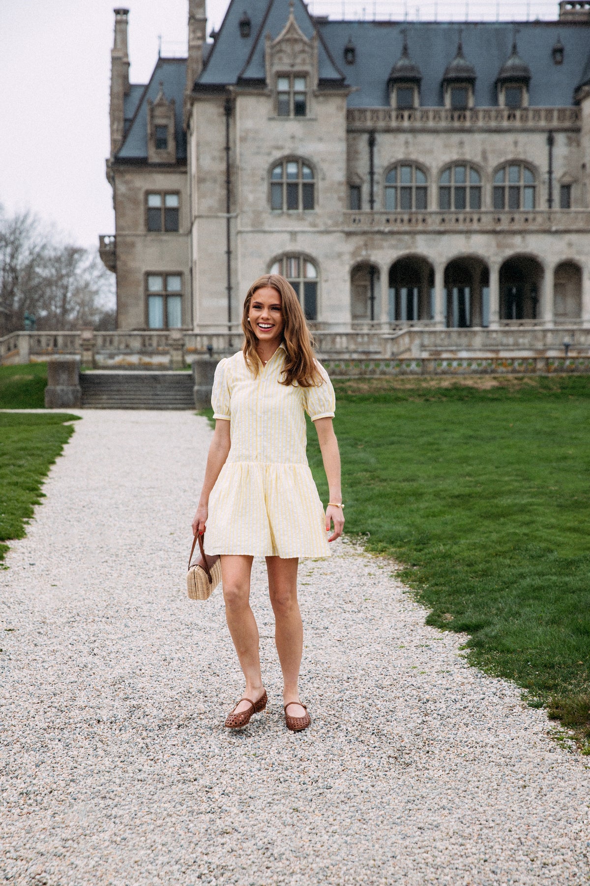 The Seaside Stripe Dress in Yellow