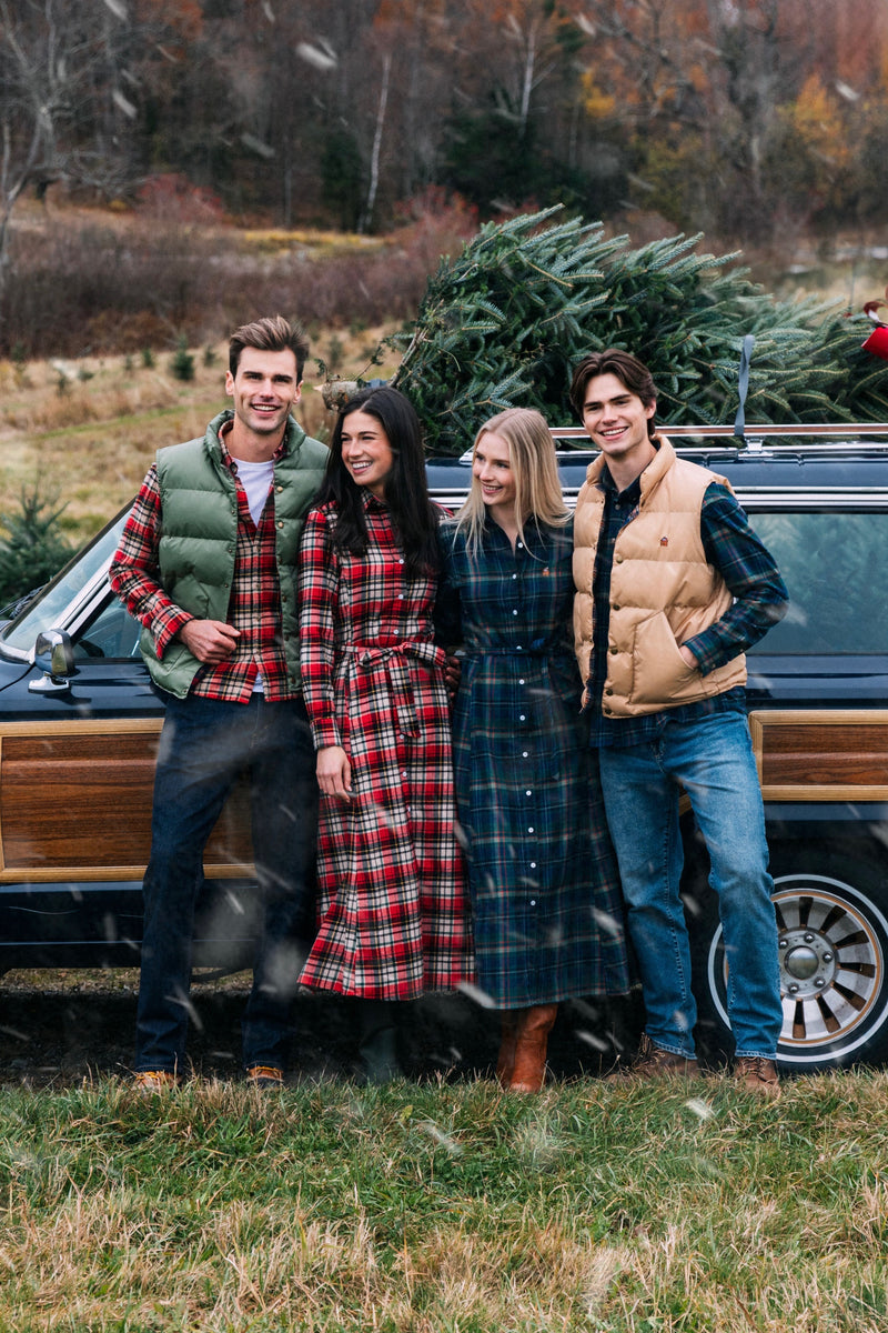 Winter Hearth Flannel Maxi Dress