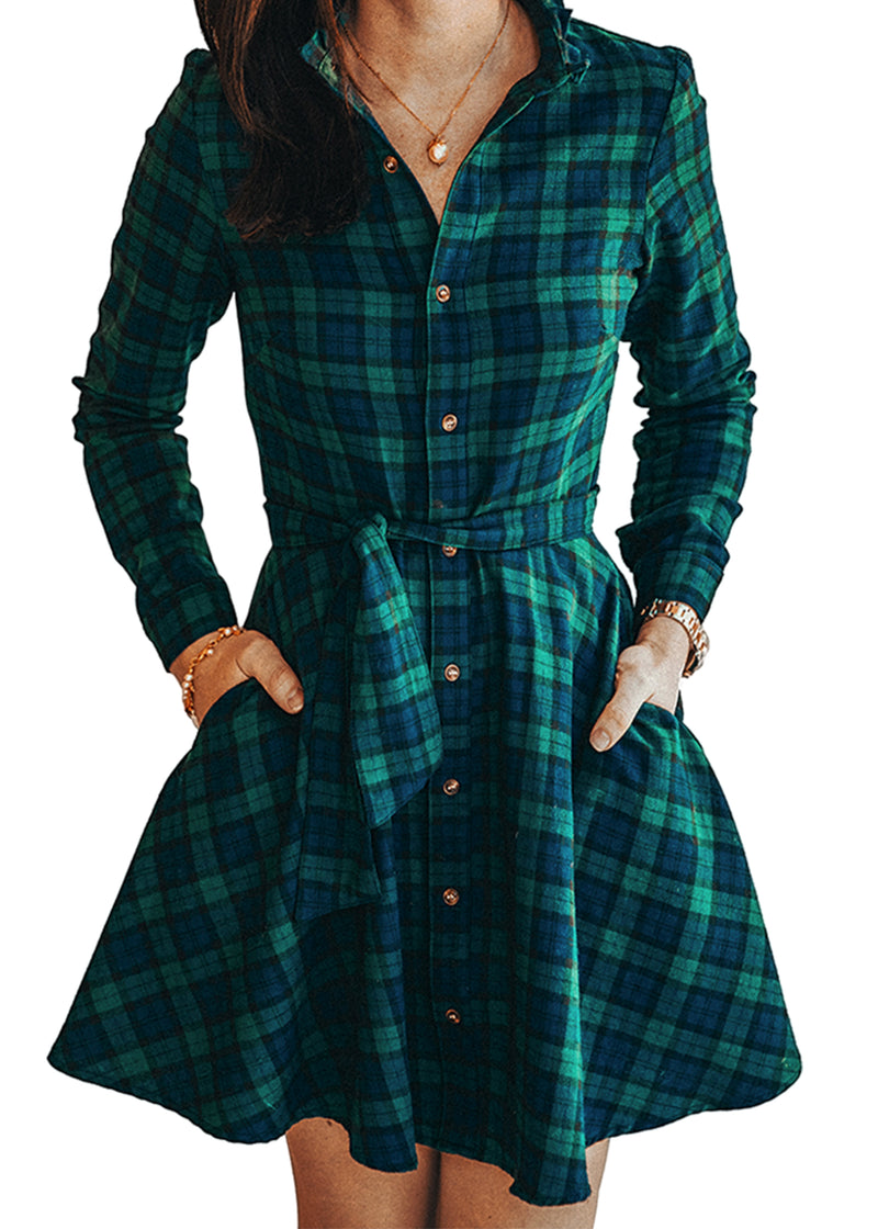 Under the Mistletoe Flannel Dress Kiel James Patrick Under the Mistletoe Flannel Dress Kiel James Patrick
