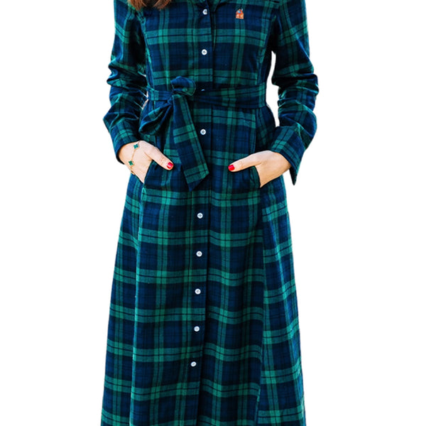 Under the Mistletoe Flannel Maxi Dress – Kiel James Patrick