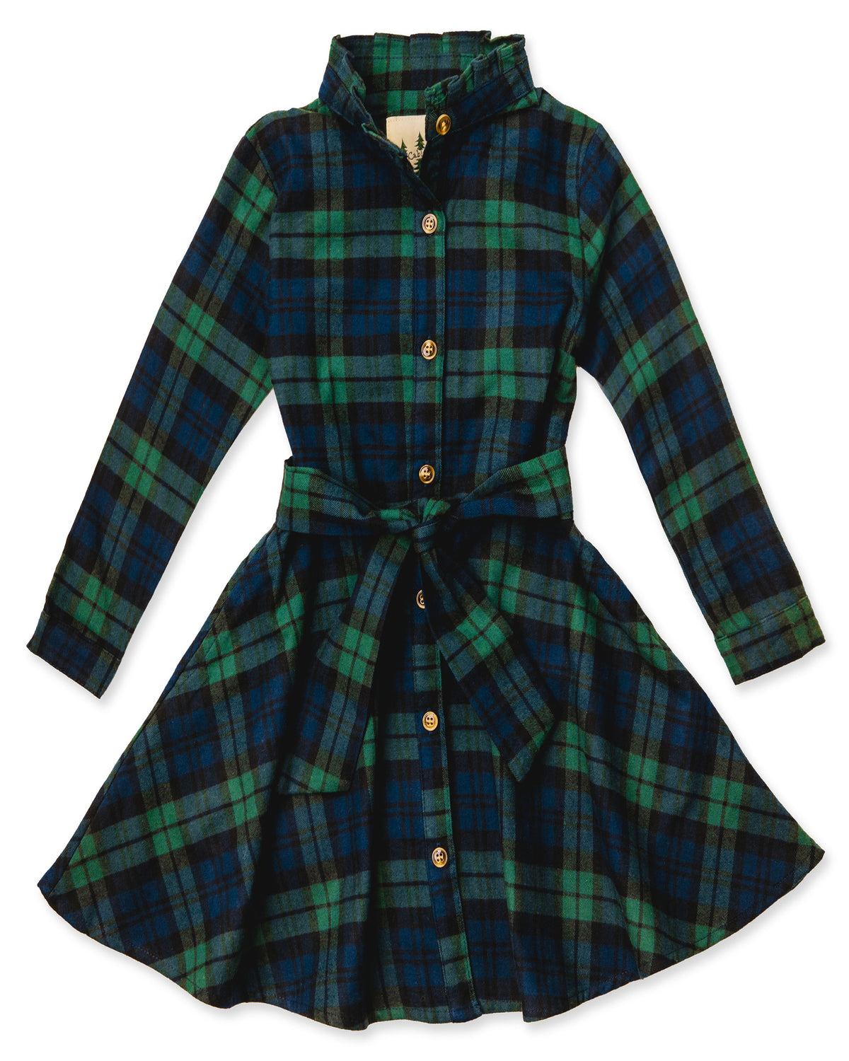 Under the Mistletoe Kids Flannel Dress