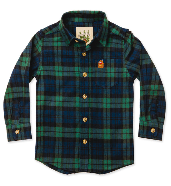 Under the Mistletoe Kids Flannel Shirt