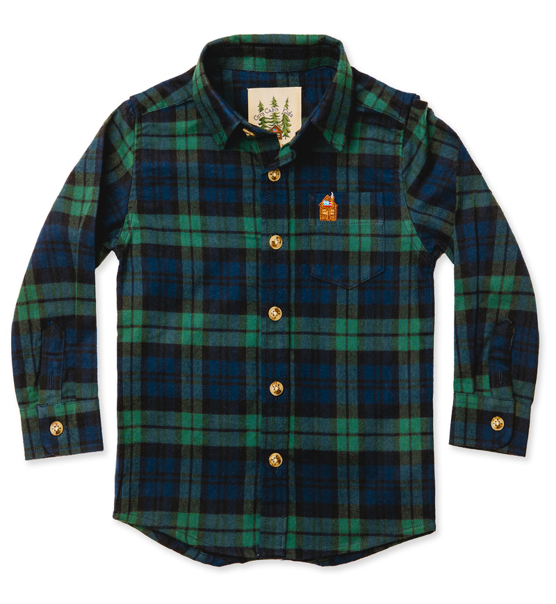 Under the Mistletoe Kids Flannel Shirt