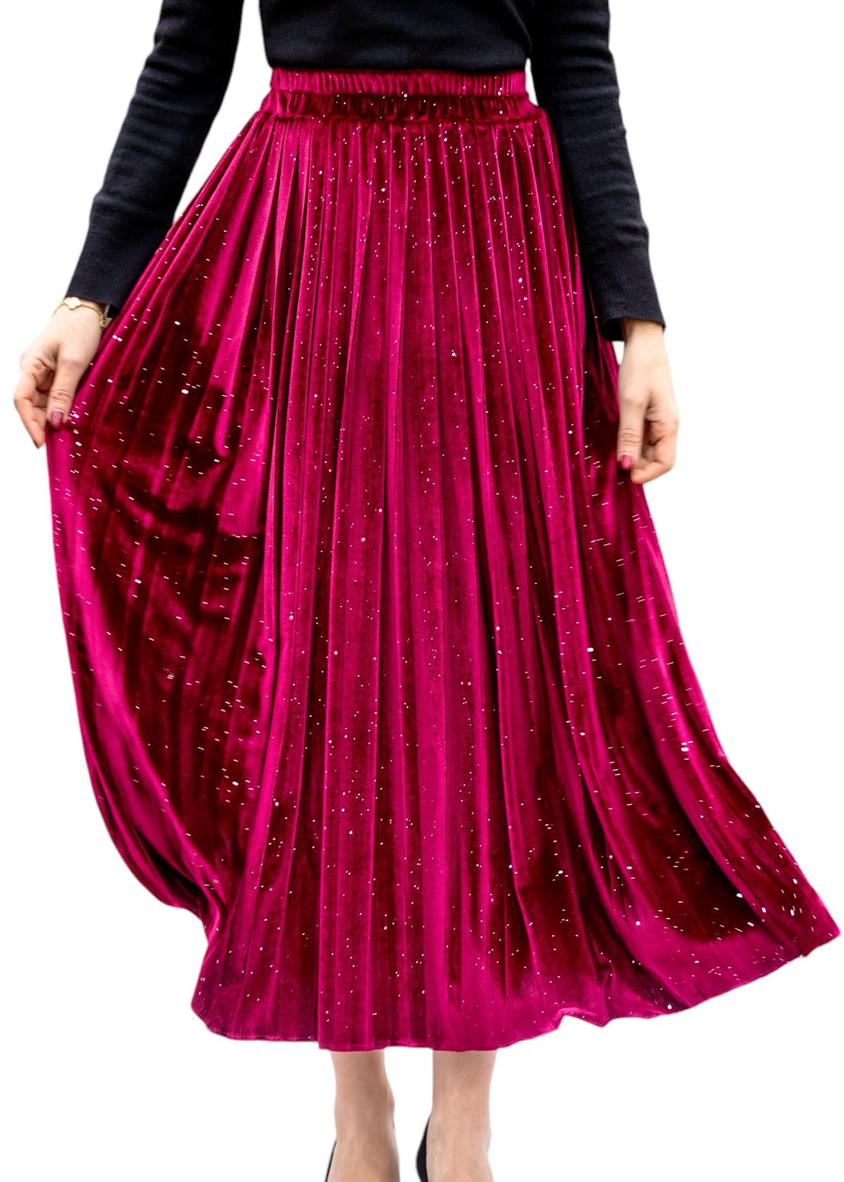 Velvet Sparkle Maxi Skirt