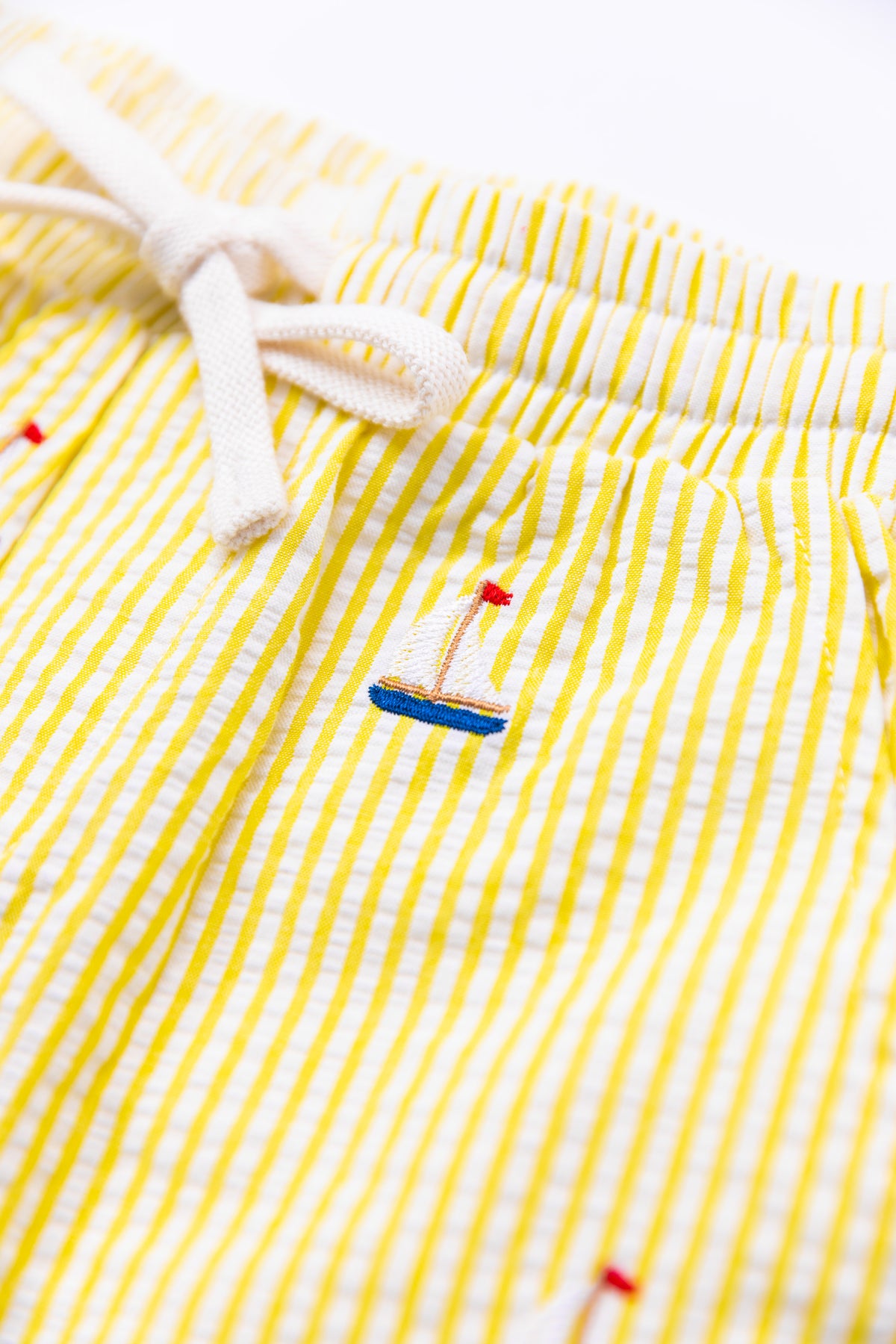 Vineyard Regatta Seersucker Drawstring Kids Shorts