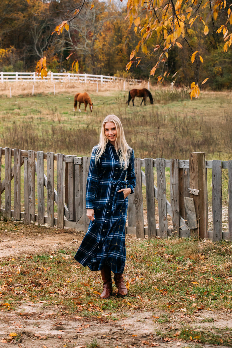 Wellesley Creek Flannel Maxi Dress