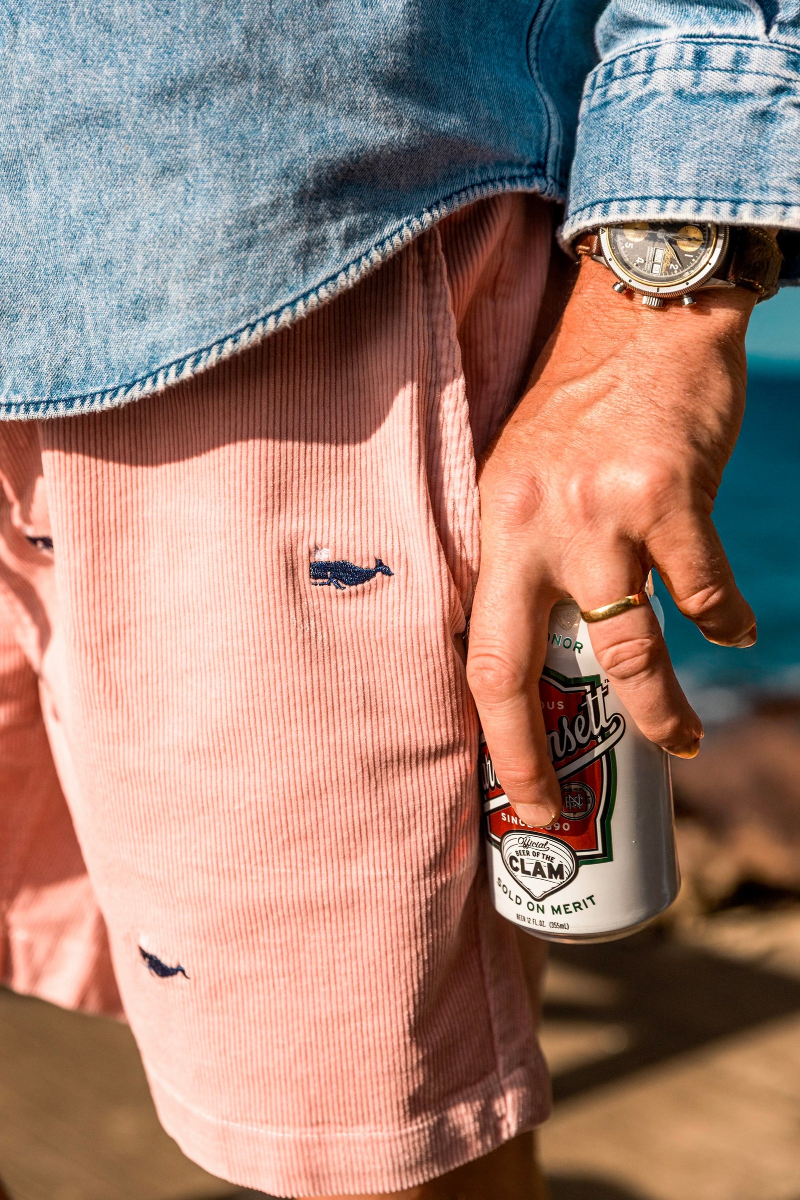 KJP Men's Atlantic Whale Embroidered 5.5