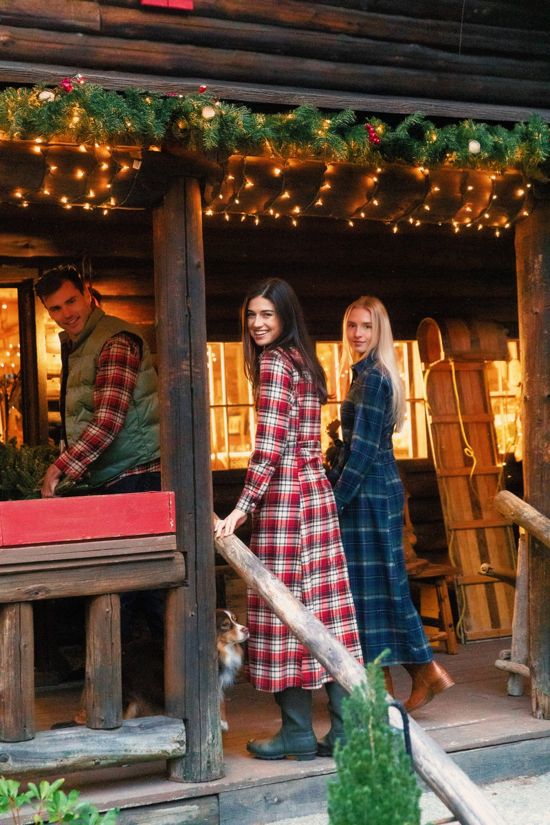 Winter Hearth Flannel Maxi Dress