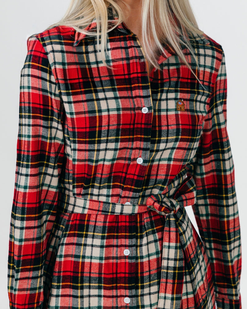 Winter Hearth Flannel Maxi Dress