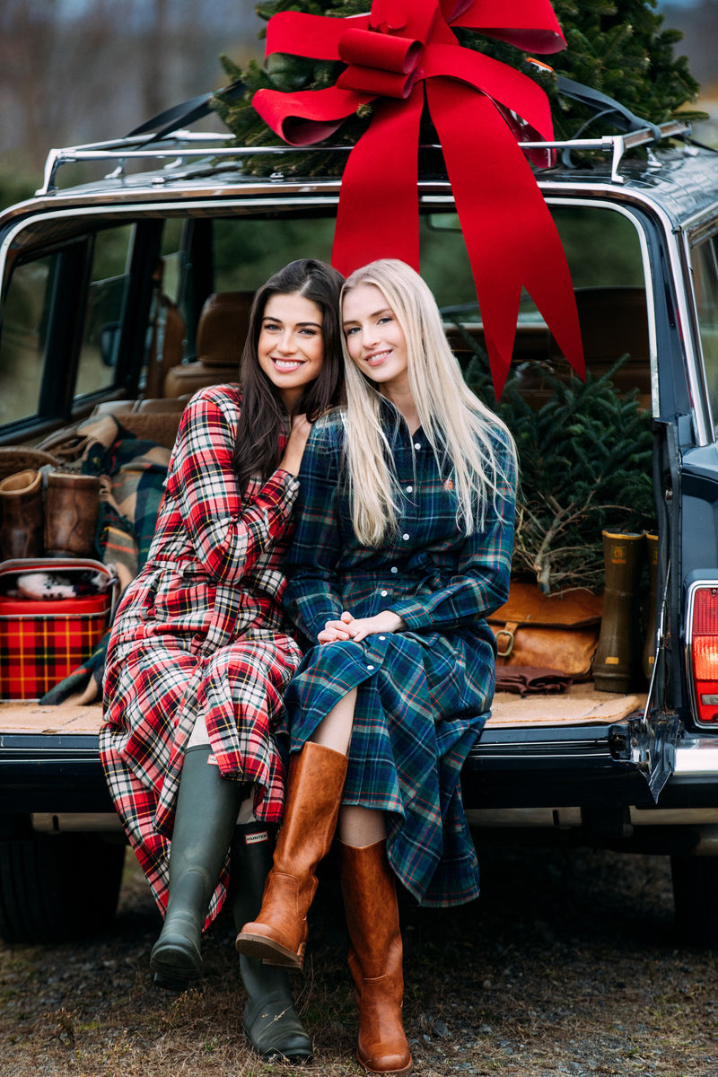 Winter Hearth Flannel Maxi Dress