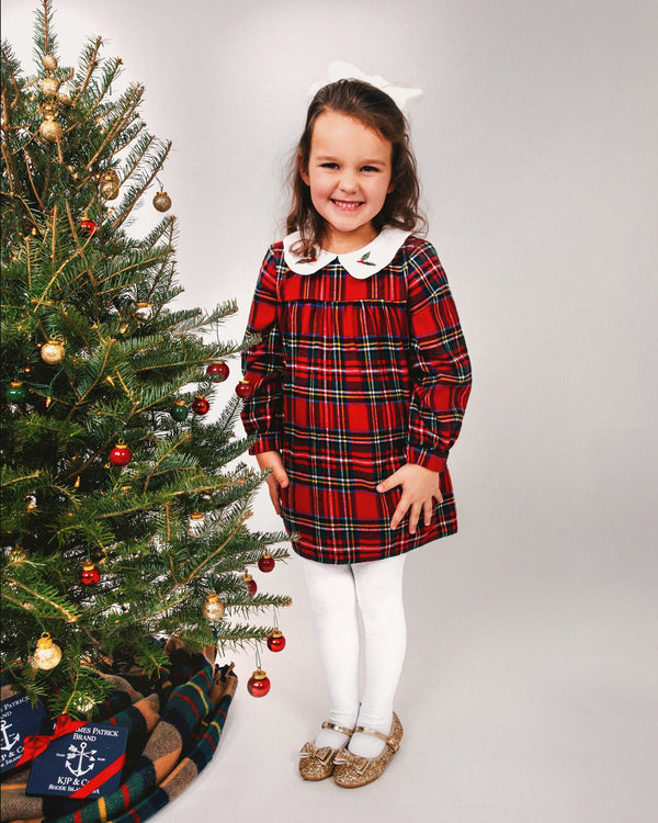 Winterberry Plaid Kids Dress